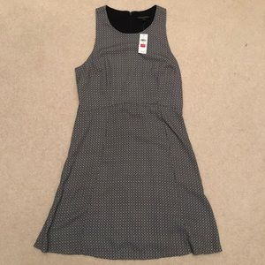 Banana Republic High Low Dress Pattern Black White size 8